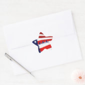 U.S.A. Star Shape Vlag Stickers (Envelop)