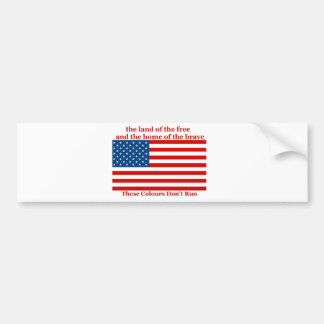 U S A VLAG het land vrij Bumpersticker