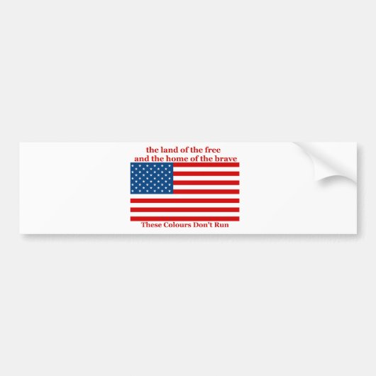 U S A VLAG het land vrij Bumpersticker (Voorkant)