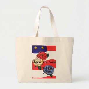 U.S.A. Vlaggen Rozen Rood en blauw"Hartelijk dank! Grote Tote Bag
