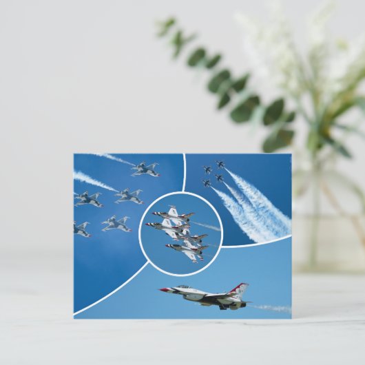 U.S. Air Force F-16 Thunderbirds Briefkaart (Staand voorkant)