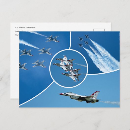 U.S. Air Force F-16 Thunderbirds Briefkaart (Voorkant / Achterkant)
