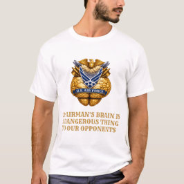 U.S. Air Force Gouden Hersen Embleem T-Shirt