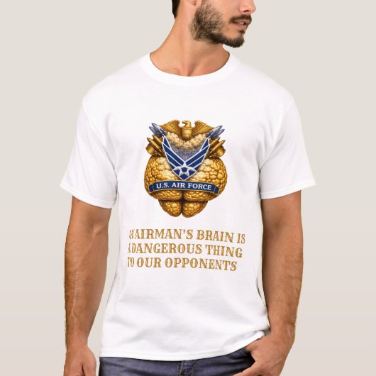 U.S. Air Force Gouden Hersen Embleem T-Shirt (Voorkant)