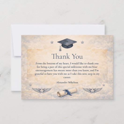 U.S. Air Force Graduation Party Bedankkaart (Voorkant)