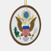 U.S. Army® Aangepaste kerstversiering Keramisch Ornament (Rechts)