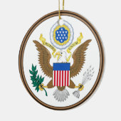 U.S. Army® Aangepaste kerstversiering Keramisch Ornament (Links)