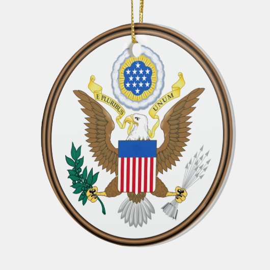 U.S. Army® Aangepaste kerstversiering Keramisch Ornament (Links)