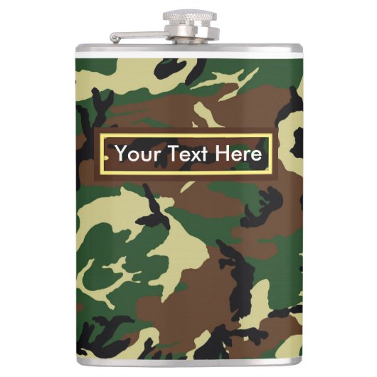 U.S. Army Woodland Camouflage 6 oz of 8 oz Heupfles (Voorkant)