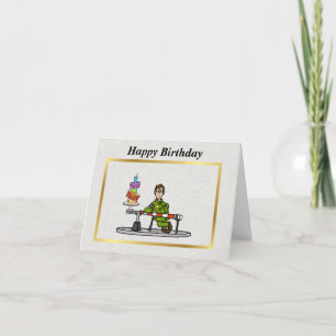 U.S. Border Patrol Agent bij Barrier Birthday Card Kaart