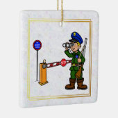 U.S. Border Patrol Agent met Binocles Ornament (Rechts)