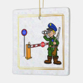 U.S. Border Patrol Agent met Binocles Ornament (Links)