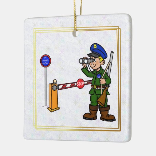 U.S. Border Patrol Agent met Binocles Ornament (Links)