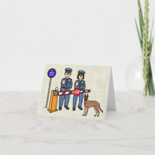 U.S. Border Patrol Agents en Dog Bedankt Card Kaart