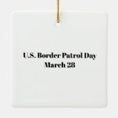 U.S. Border Patrol Silhouette kerstversiering Keramisch Ornament (Achterkant)