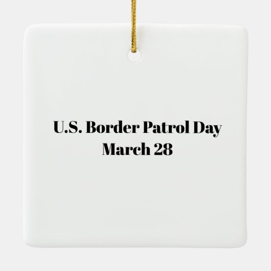 U.S. Border Patrol Silhouette kerstversiering Keramisch Ornament (Achterkant)