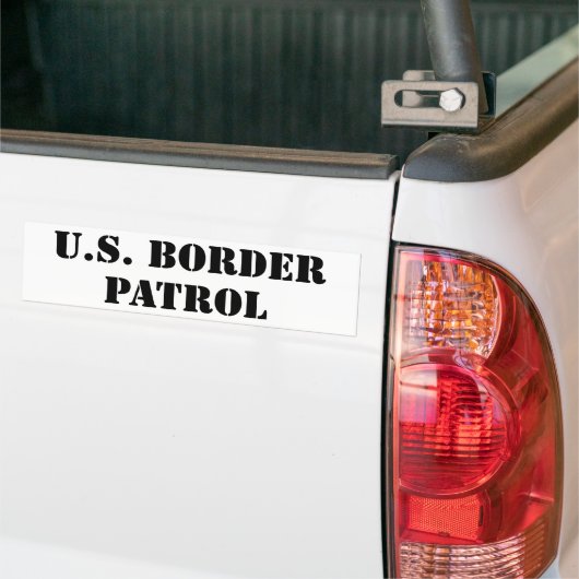 U.S. Border Patrol (tekst) Bumpersticker (Op Truck)