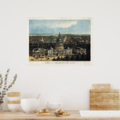 U.S. Capitol, 1871 (Sachse) BigMapBlog.com Poster (Keuken)