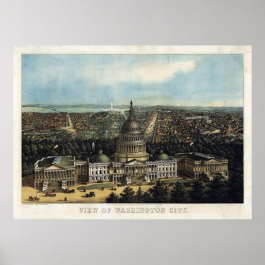 U.S. Capitol, 1871 (Sachse) BigMapBlog.com Poster (Voorkant)