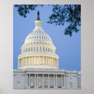 U.S. Capitol bij schemering, Washington D.C. (Dist Poster