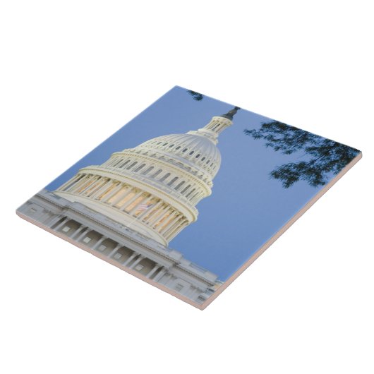 U.S. Capitol bij schemering, Washington D.C. (Dist Tegeltje (Zijkant)