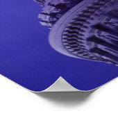 U.S. Capitol bij zonsondergang met licht in koepel Poster (Hoek)