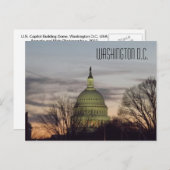 U.S. Capitol Building Dome Washington D.C. Briefkaart (Voorkant / Achterkant)