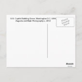 U.S. Capitol Building Dome Washington D.C. Briefkaart (Achterkant)