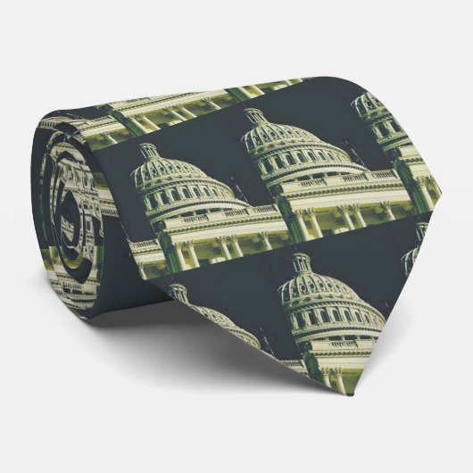 U.S. Capitol Building Tie Stropdas (Opgerold)
