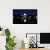 U.S. Capitol - Night Poster (Thuiskantoor)