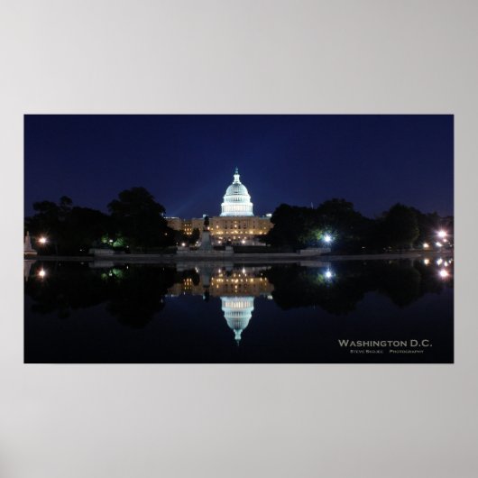 U.S. Capitol - Night Poster (Voorkant)