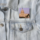 U.S. Capitol, Washington D.C. (District of Vierkante Button 5,1 Cm (In situ)