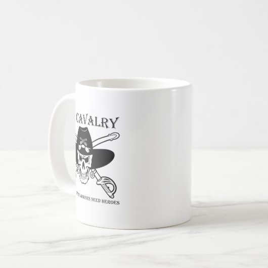 U.s. Cavalry Because Even Marines Need Heroes Funn Koffiemok (Voorkant links)