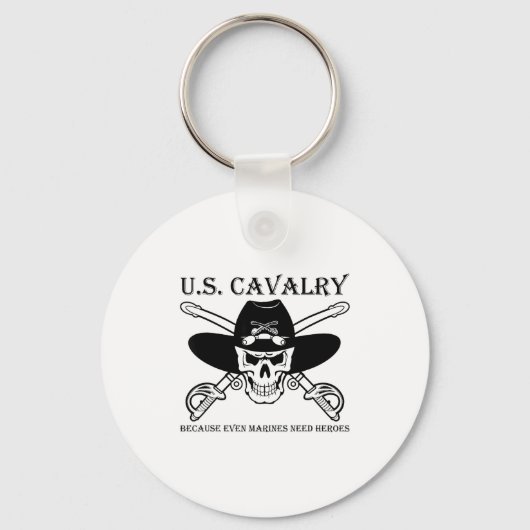 U.s. Cavalry Because Even Marines Need Heroes Funn Sleutelhanger (Voorkant)