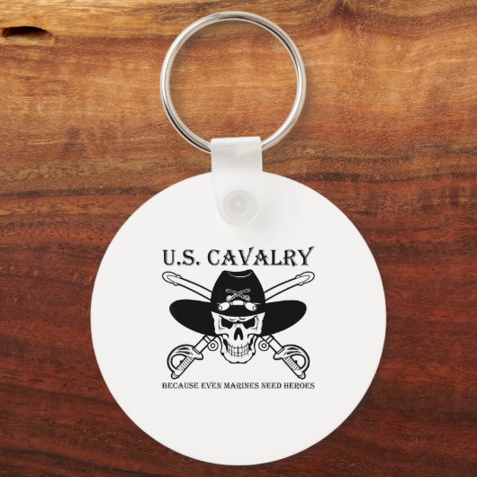 U.s. Cavalry Because Even Marines Need Heroes Funn Sleutelhanger (Voorkant)