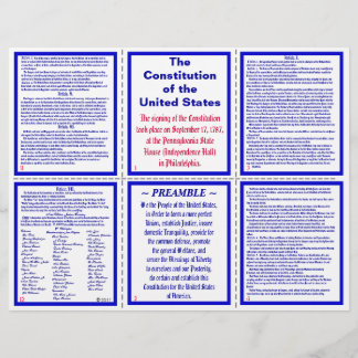 U.S. Constitutionele Pocket Pamphlet / Bladwijzer