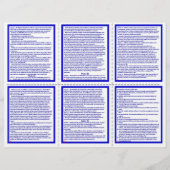 U.S. Constitutionele Pocket Pamphlet / Bladwijzer Flyer (Achterkant)