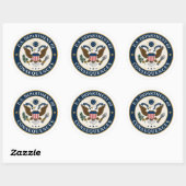 U.S.D.O.C. Raamstickers Ronde Sticker (Vel)