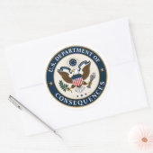 U.S.D.O.C. Raamstickers Ronde Sticker (Envelop)