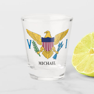 U.S. De maagdelijke Vlag van Eilanden Shot Glas