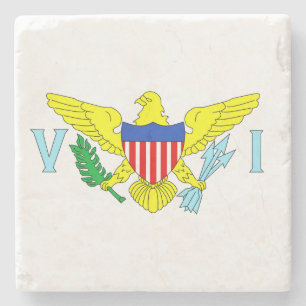 U.S. De maagdelijke Vlag van Eilanden Stenen Onderzetter