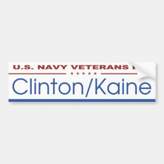 U.S. De Veteranen van de marine voor Clinton/Kaine Bumpersticker