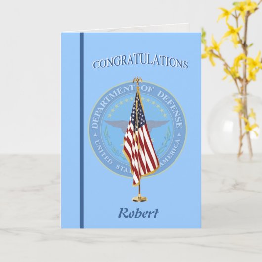 U.S. Defence Department Retirement Kaart (Gele Bloem)