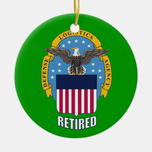 U.S. Defense Logistics Agency in ruste Keramisch Ornament (Voorkant)