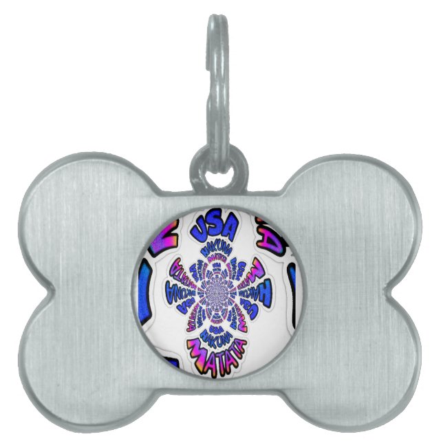 U.S. Een prachtig design van verbluffende tekstcit Huisdieren Naamplaatje (voorkant)