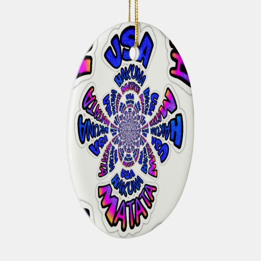 U.S. Een prachtig design van verbluffende tekstcit Keramisch Ornament (Rechts)