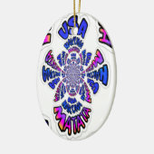 U.S. Een prachtig design van verbluffende tekstcit Keramisch Ornament (Links)