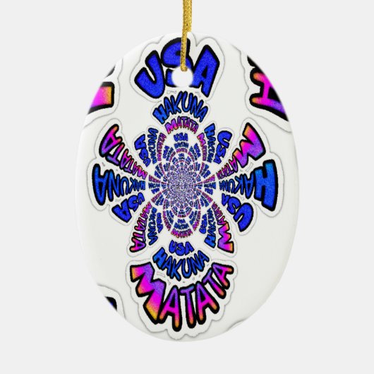 U.S. Een prachtig design van verbluffende tekstcit Keramisch Ornament (Voorkant)