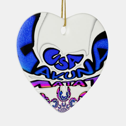 U.S. Een prachtig design van verbluffende tekstcit Keramisch Ornament (Rechts)