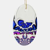 U.S. Een prachtig design van verbluffende tekstcit Keramisch Ornament (Rechts)